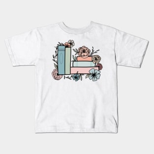 Books and Flowers Kids T-Shirt